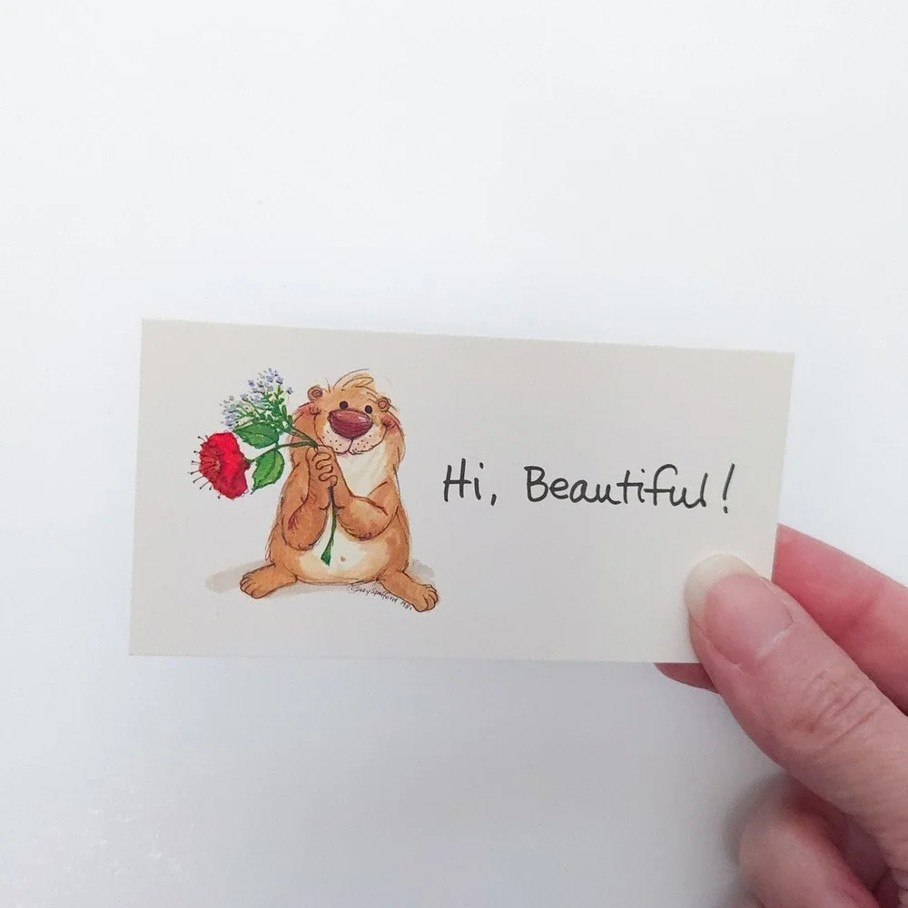 Suzy's Zoo Vintage 1990s Mini Messages 4x2 Enclosure Greeting Cards (Set of 15)